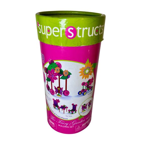Superstructs Pinklets Fairy Garden Tinker Toy Set Model 0801 Pink 2008 Tinkertoy - Picture 1 of 13